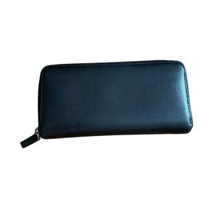 Michael Kors Navy Leather Zip Wallet